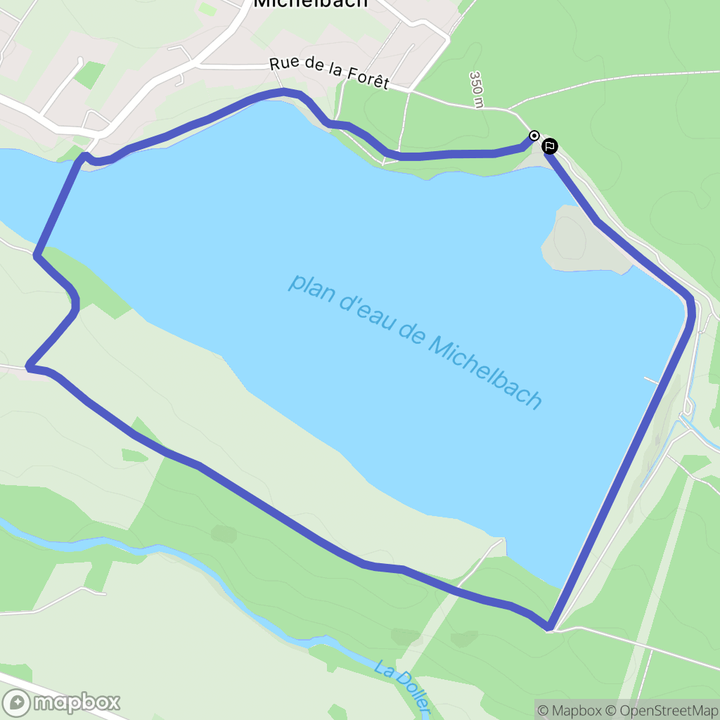 Michelbach : carte du parcours de randonnée - France