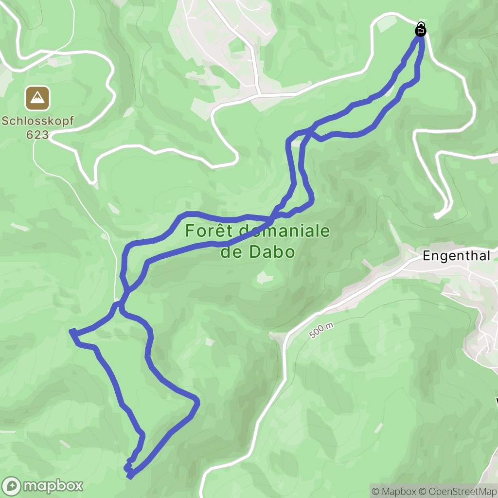 Dabo : carte du parcours de randonnée - France