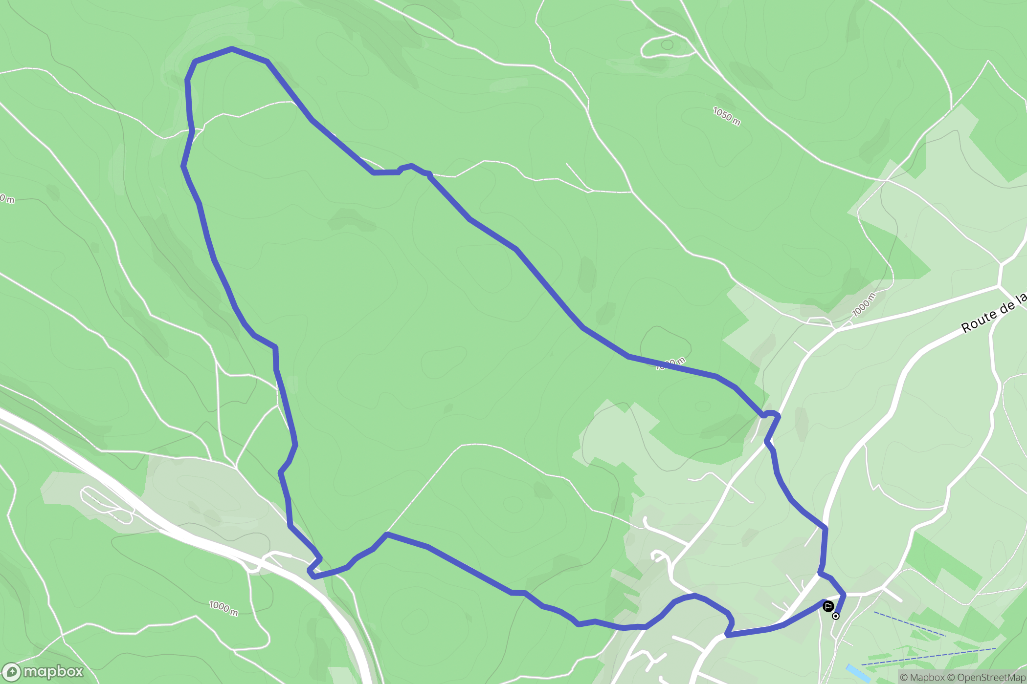 Morbier : carte du parcours de randonnée - France