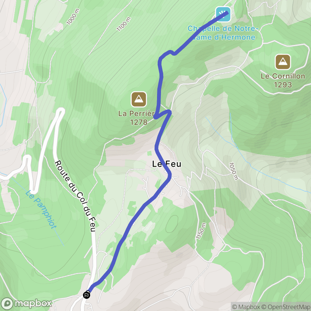 Lullin : carte du parcours de randonnée - France