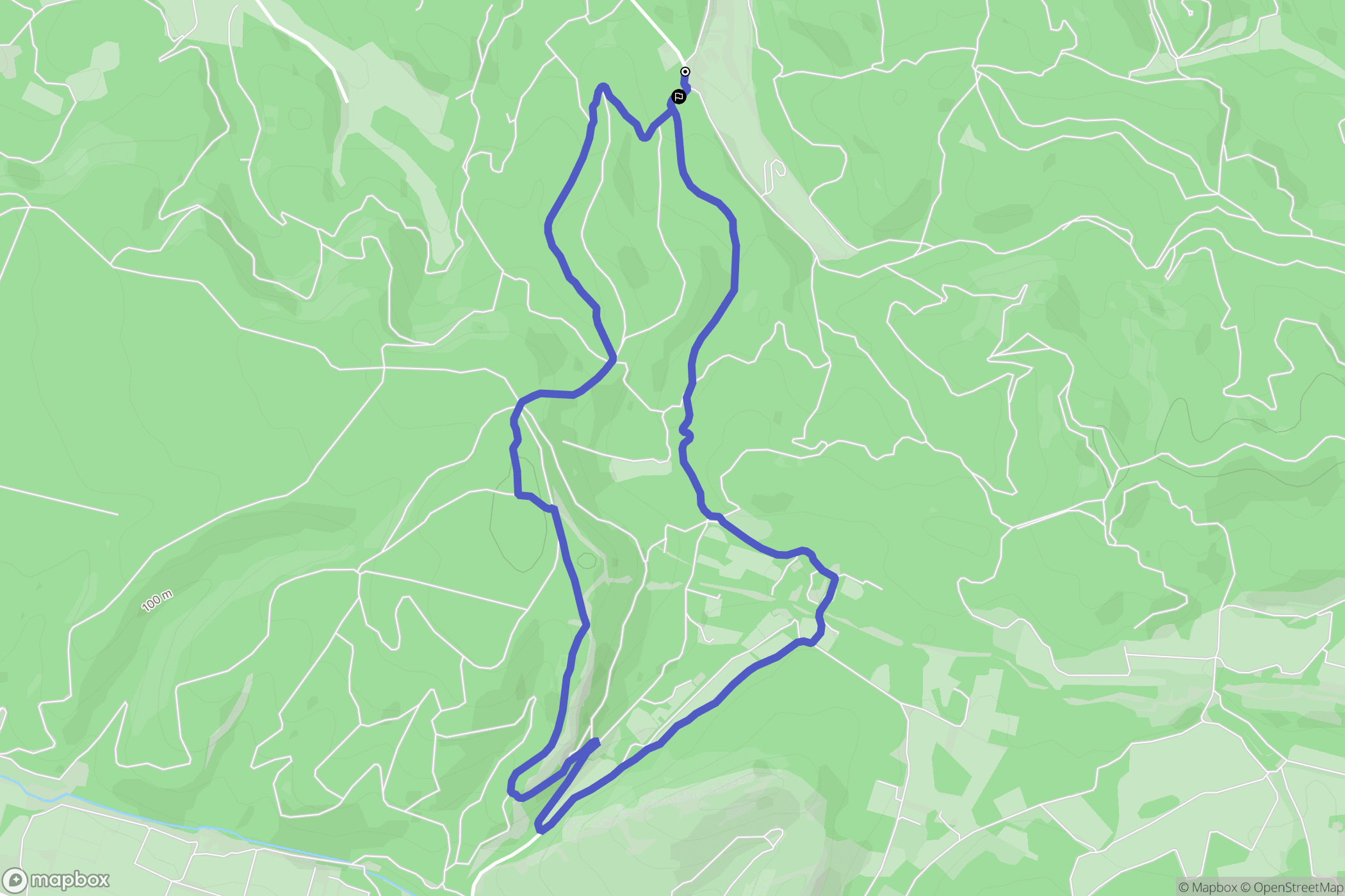 Saint-Étienne-du-Grès : carte du parcours de randonnée - France