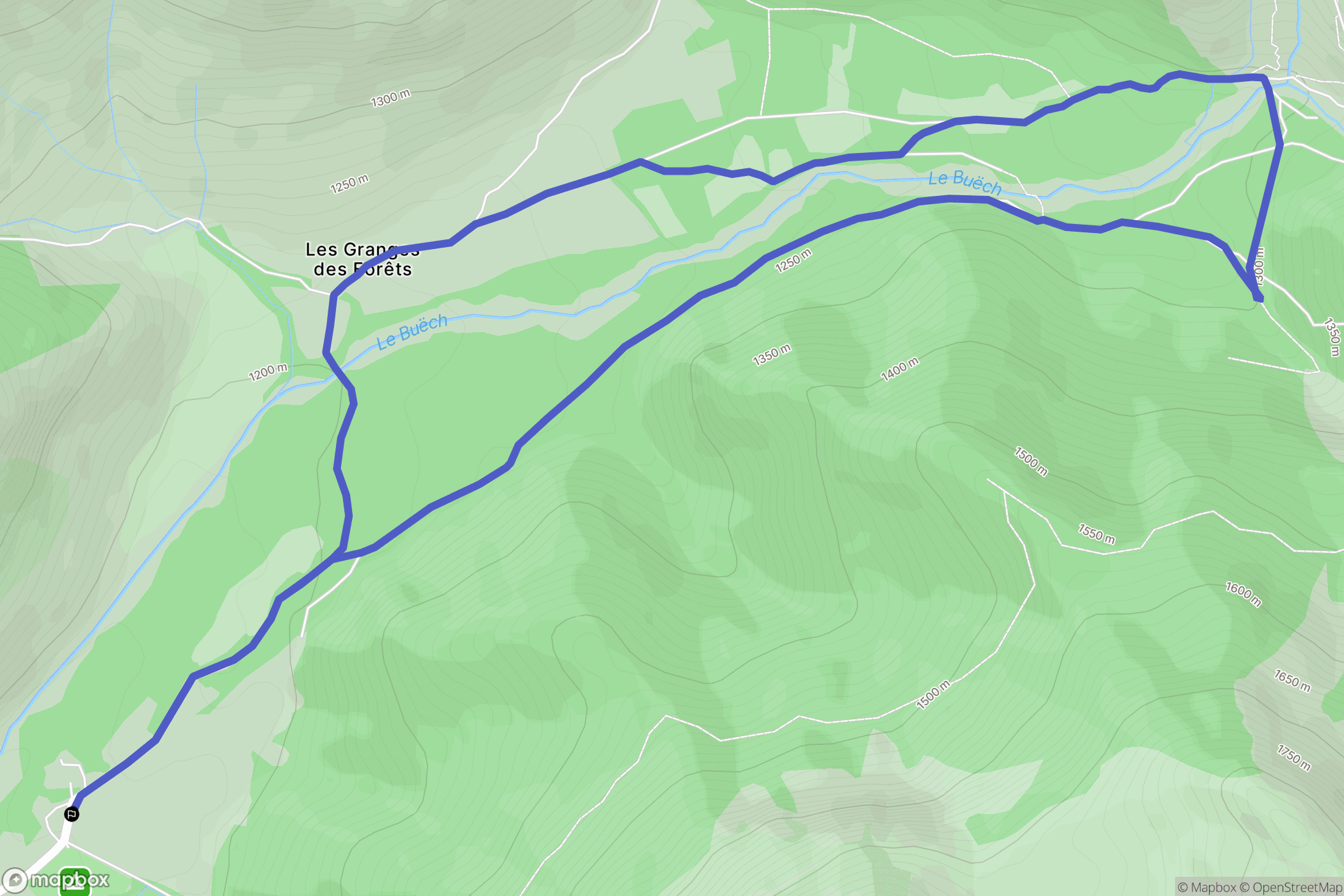 Lus-la-Croix-Haute : carte du parcours de randonnée - France