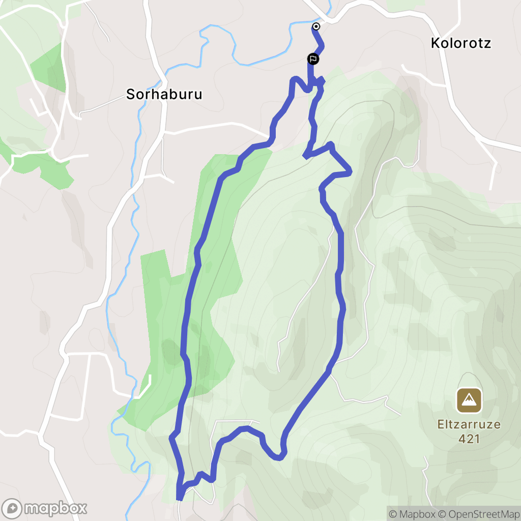 Saint-Martin-d'Arberoue : carte du parcours de randonnée - France