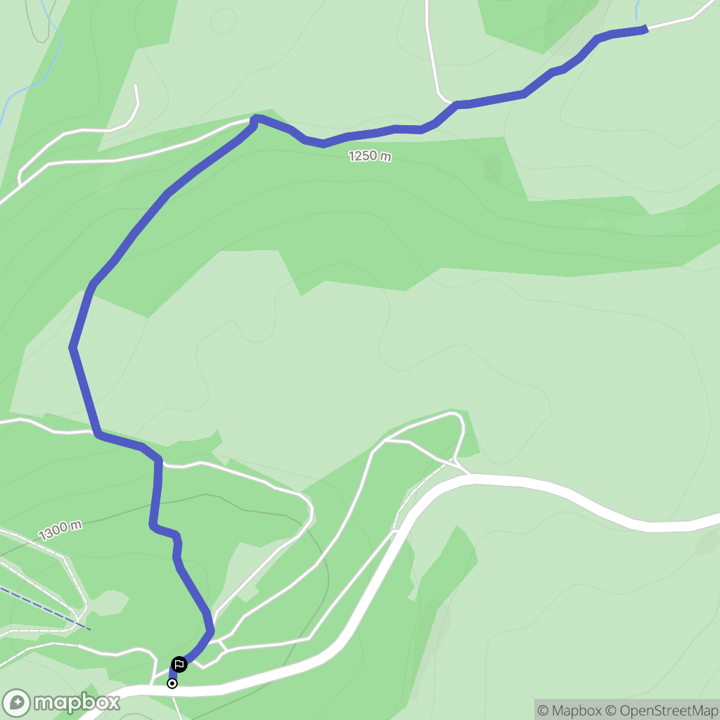 Nasbinals : carte du parcours de randonnée - France