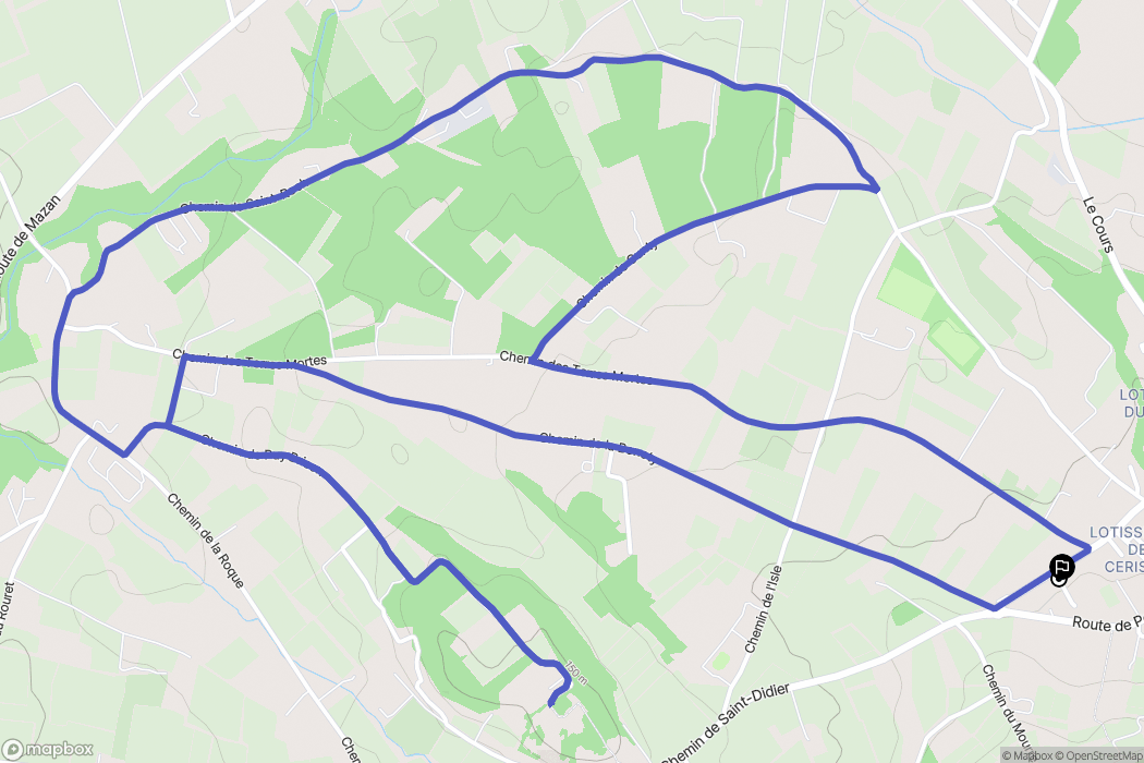 Saint-Didier : carte du parcours de randonnée - France