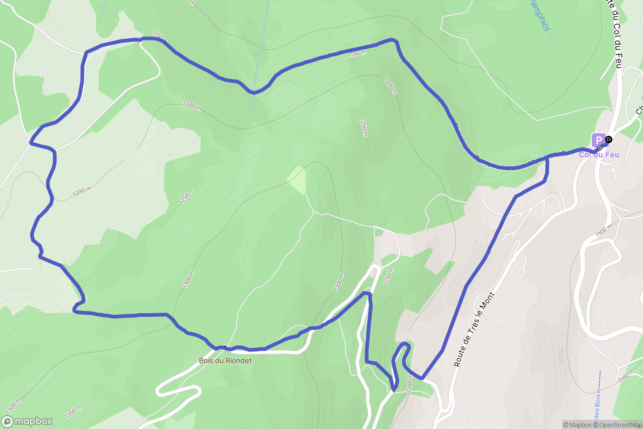 Lullin : carte du parcours de randonnée - France