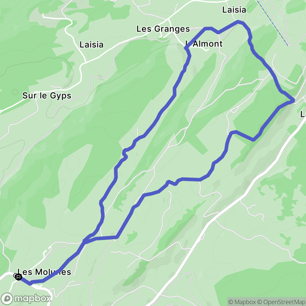 Septmoncel les Molunes : carte du parcours de randonnée - France