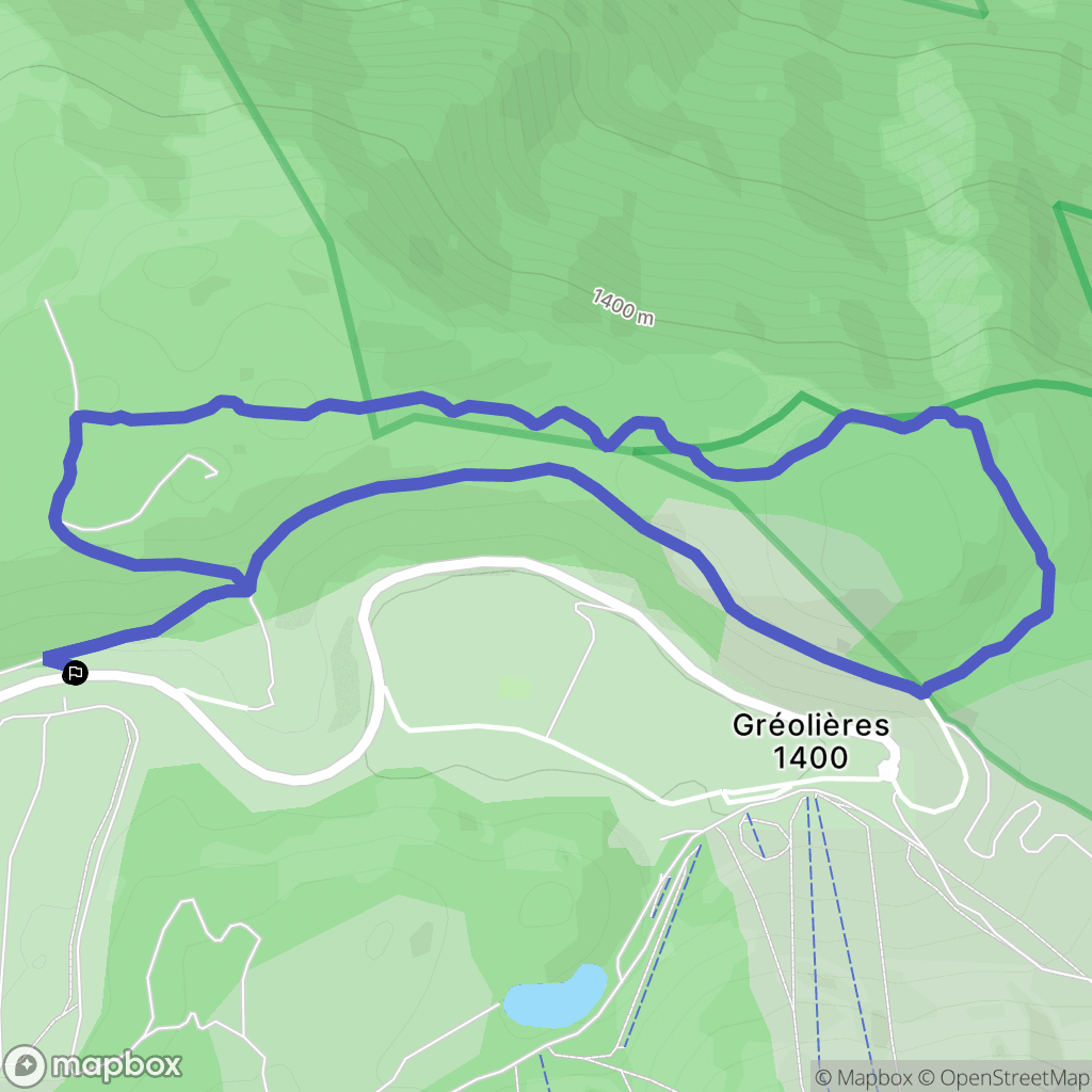 Gréolières : carte du parcours de randonnée - France