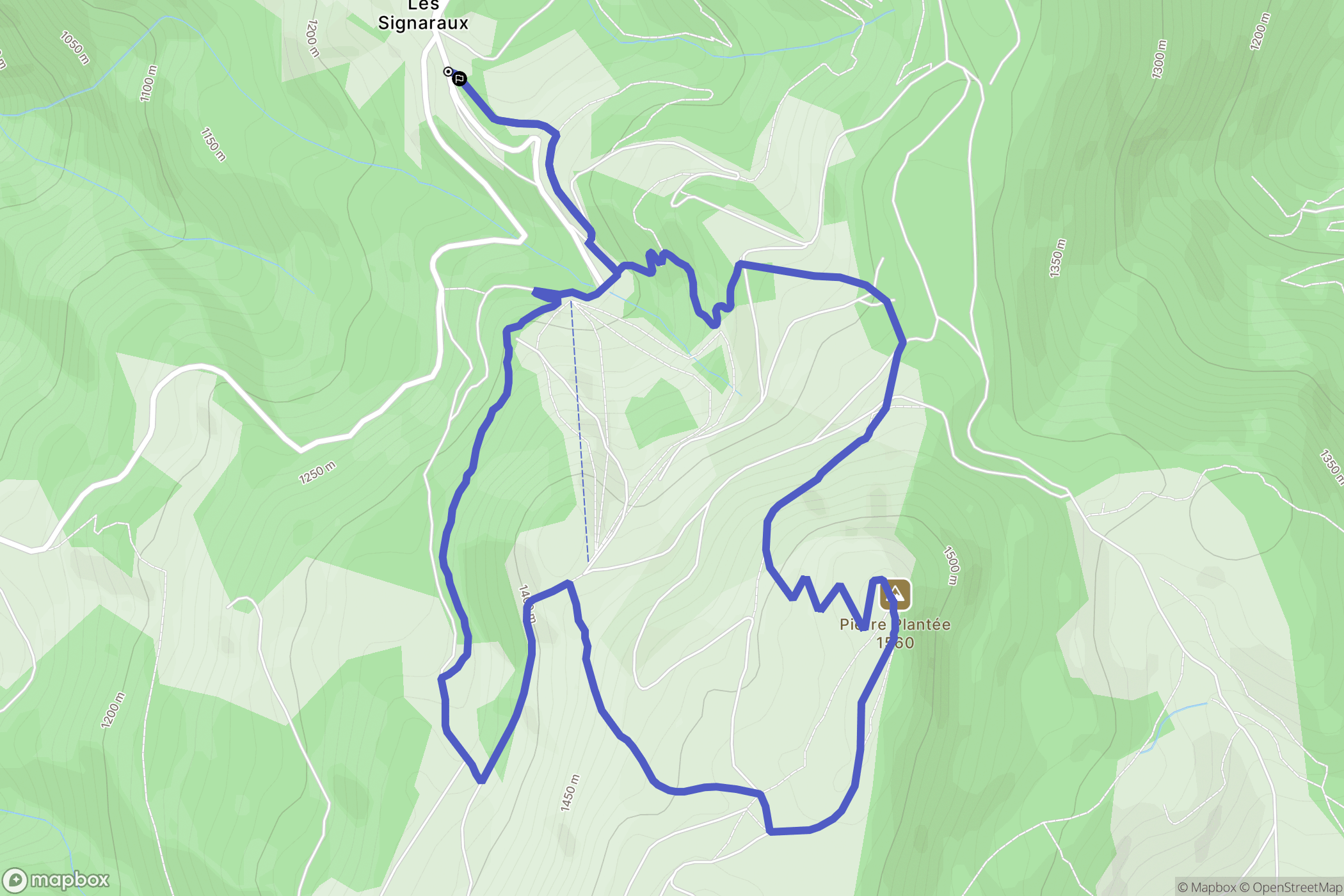 La Motte-d'Aveillans : carte du parcours de randonnée - France