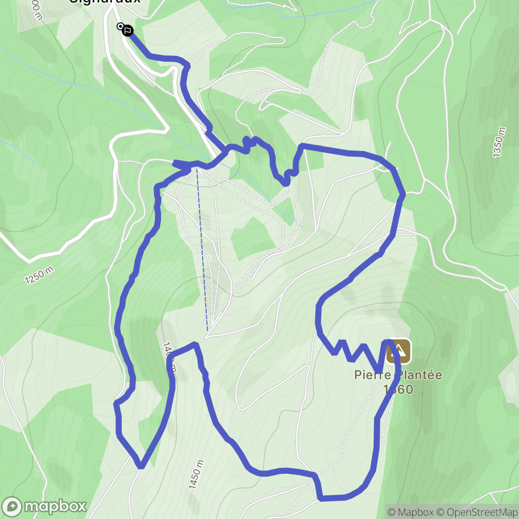 La Motte-d'Aveillans : carte du parcours de randonnée - France
