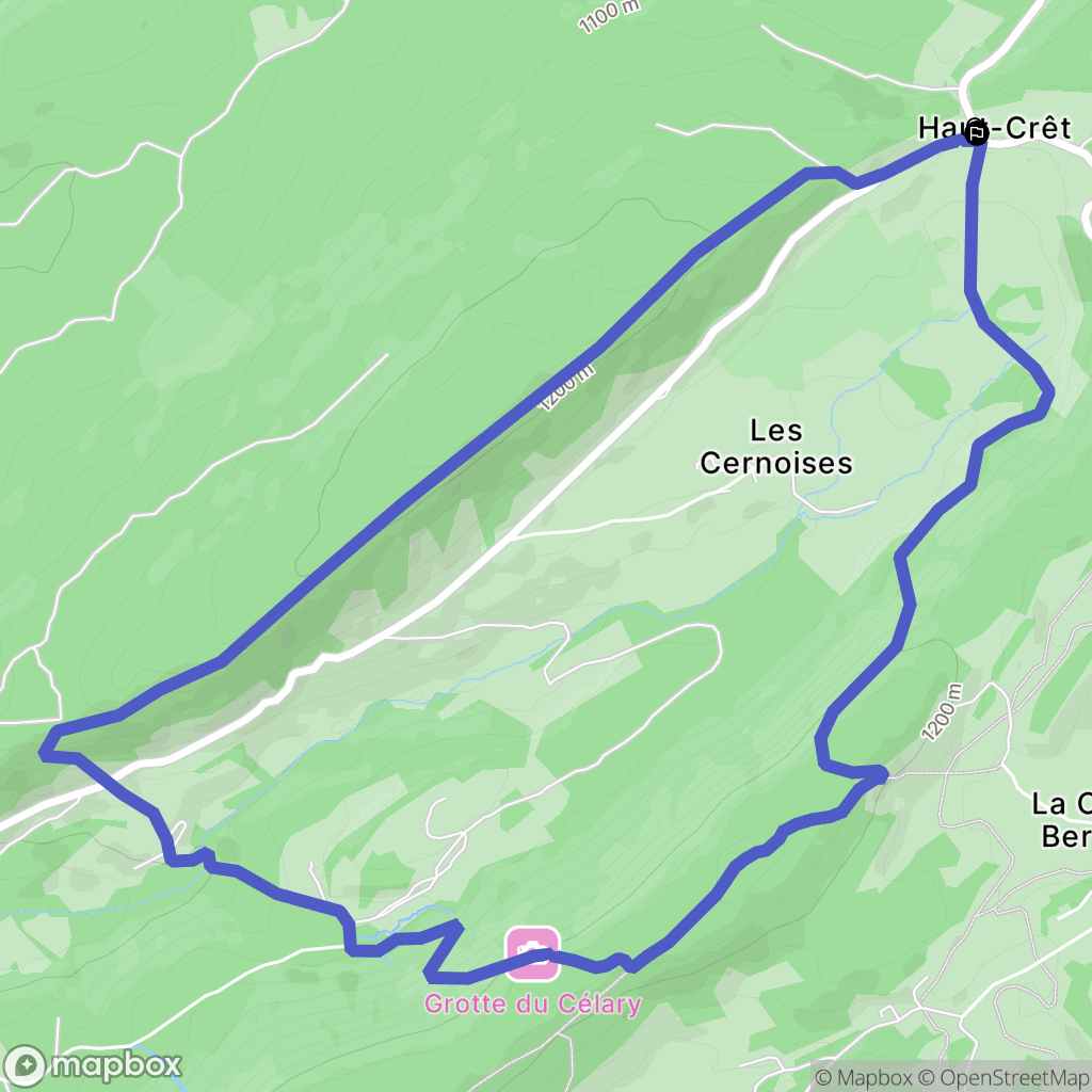Saint-Claude : carte du parcours de randonnée - France