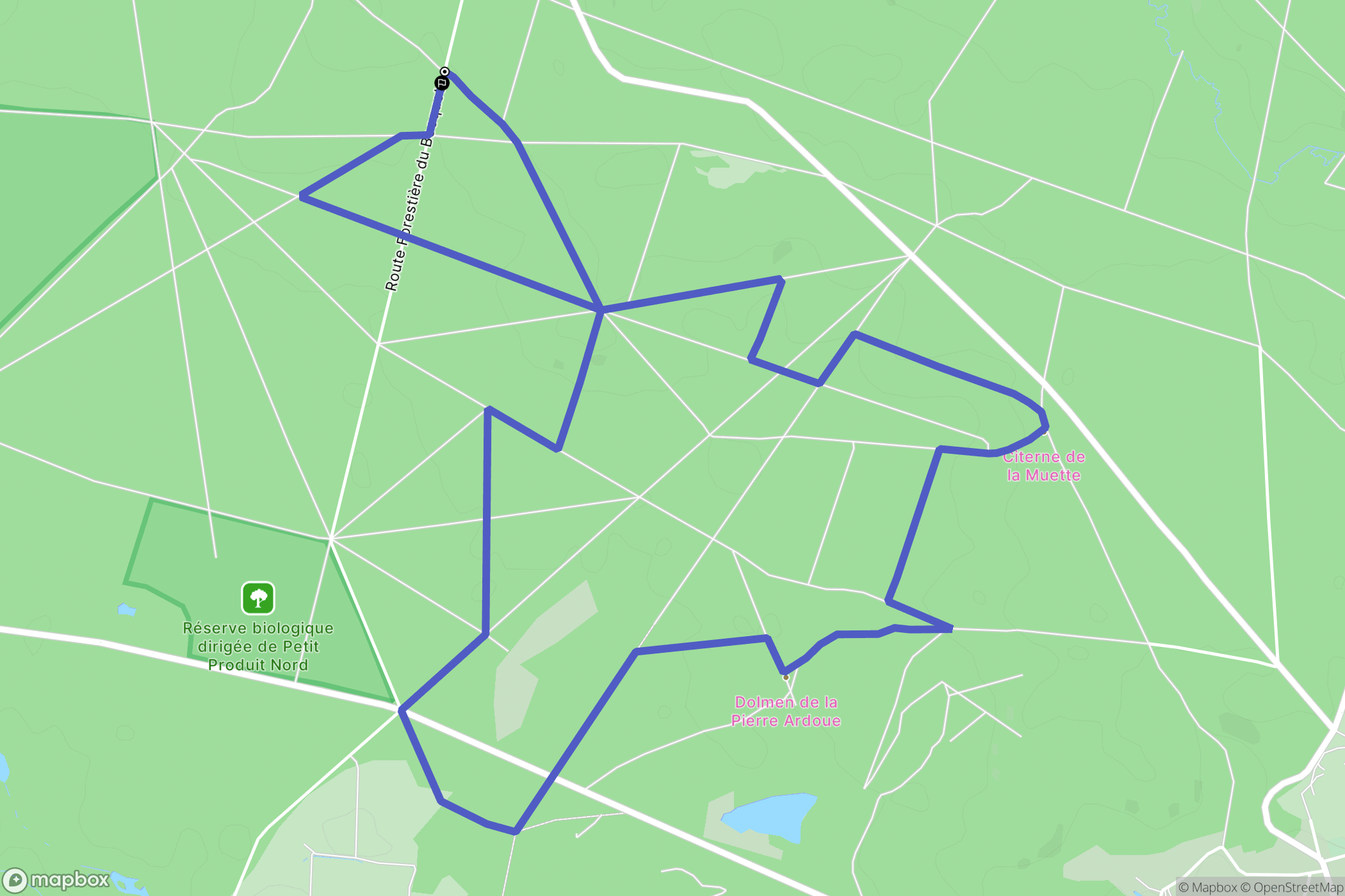 Gambaiseuil : carte du parcours de randonnée - France