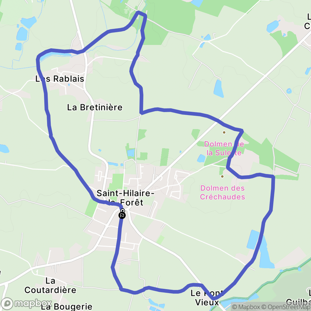 Saint-Hilaire-la-Forêt : carte du parcours de randonnée - France