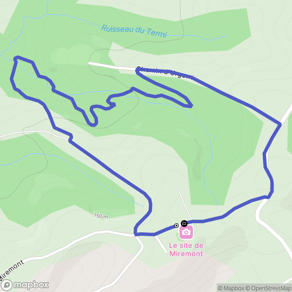 Bardos : carte du parcours de randonnée - France