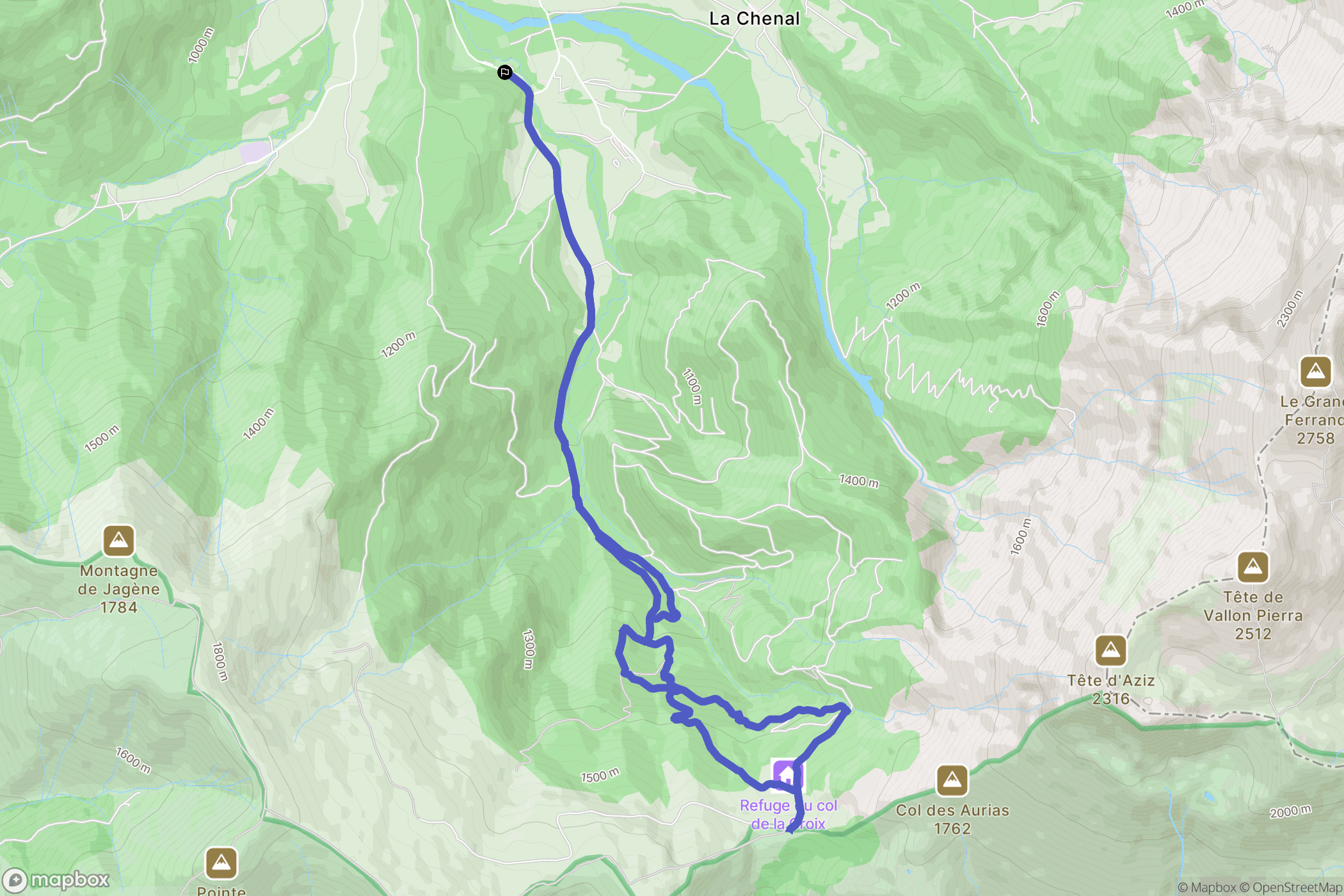 Tréminis : carte du parcours de randonnée - France