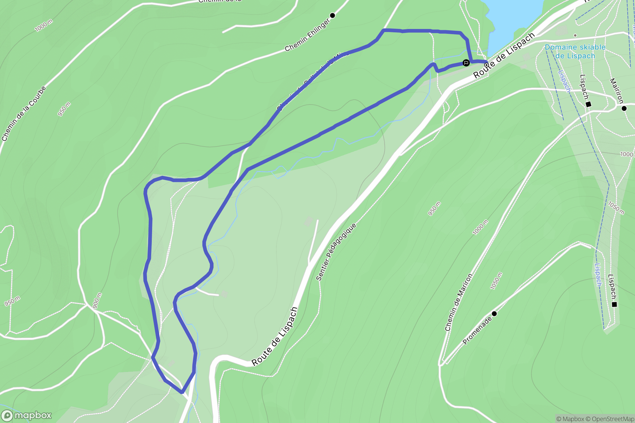 La Bresse : carte du parcours de randonnée - France