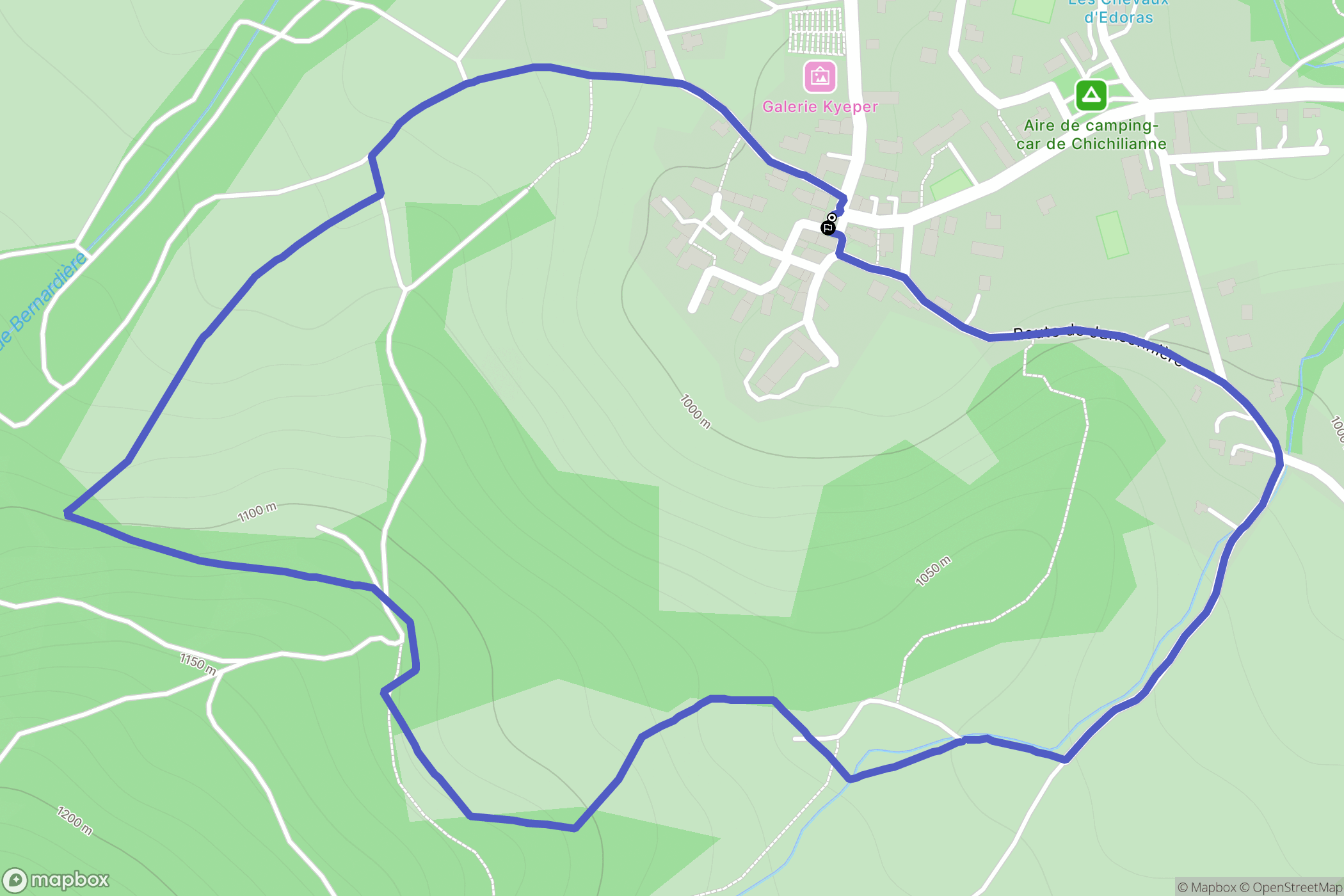 Chichilianne : carte du parcours de randonnée - France