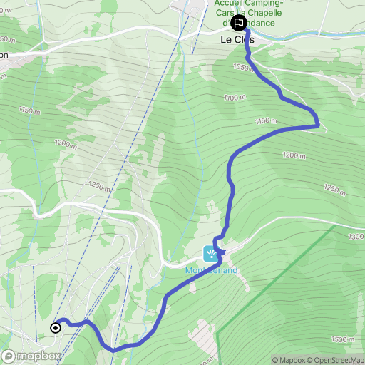 La Chapelle-d'Abondance : carte du parcours de randonnée - France