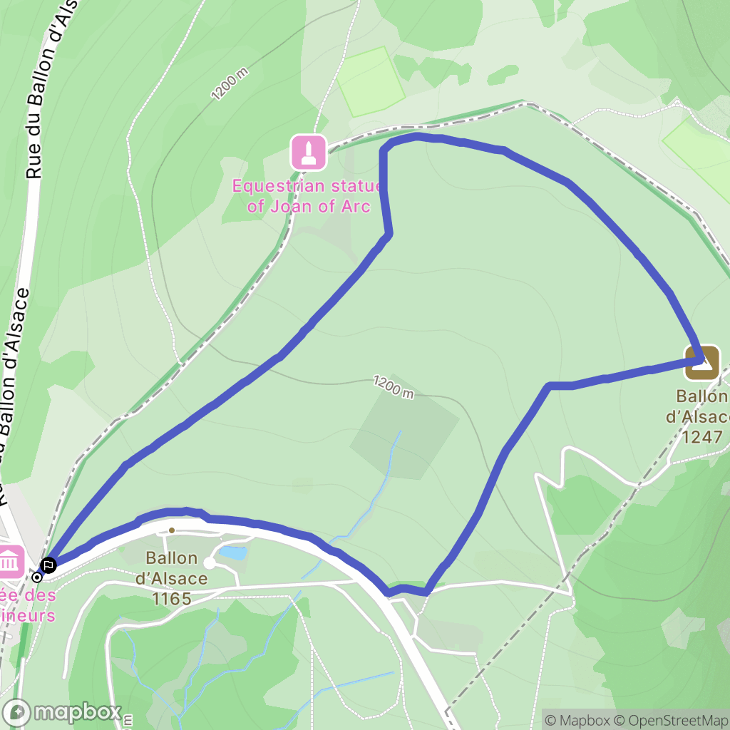 Saint-Maurice-sur-Moselle : carte du parcours de randonnée - France