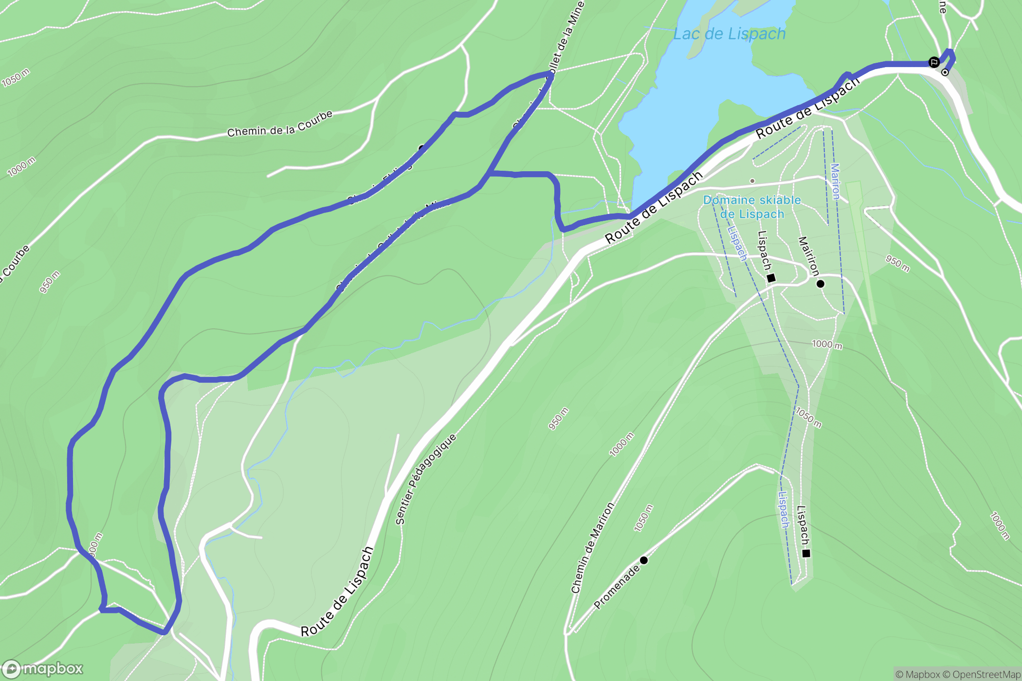 La Bresse : carte du parcours de randonnée - France