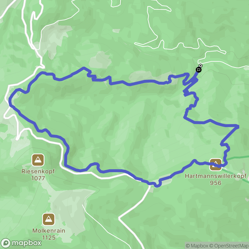 Soultz-Haut-Rhin : carte du parcours de randonnée - France