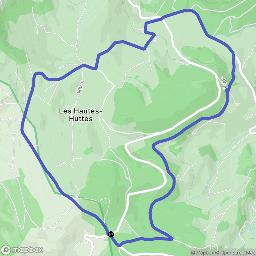 Orbey : carte du parcours de randonnée - France