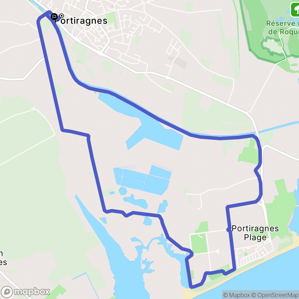 Portiragnes : carte du parcours de randonnée - France