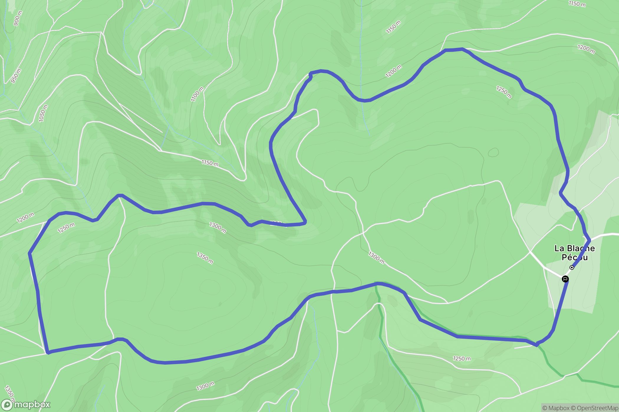 Burdignes : carte du parcours de randonnée - France