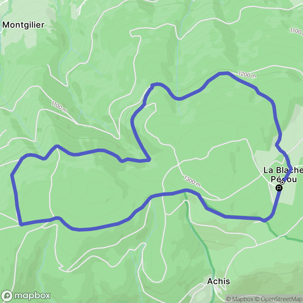 Burdignes : carte du parcours de randonnée - France