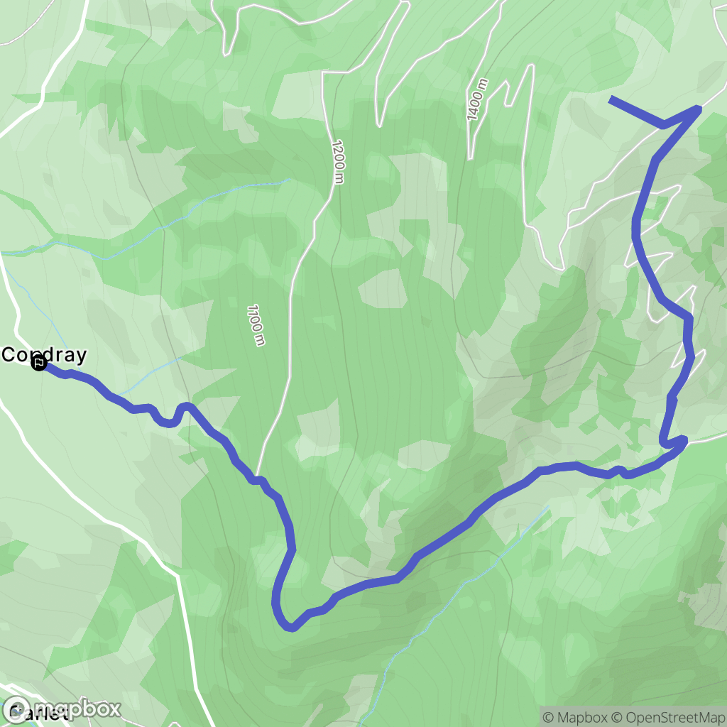Jarsy : carte du parcours de randonnée - France