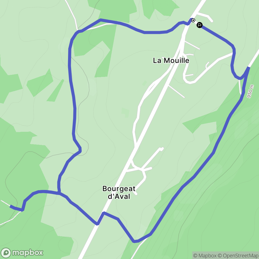 Hauts-de-Bienne : carte du parcours de randonnée - France