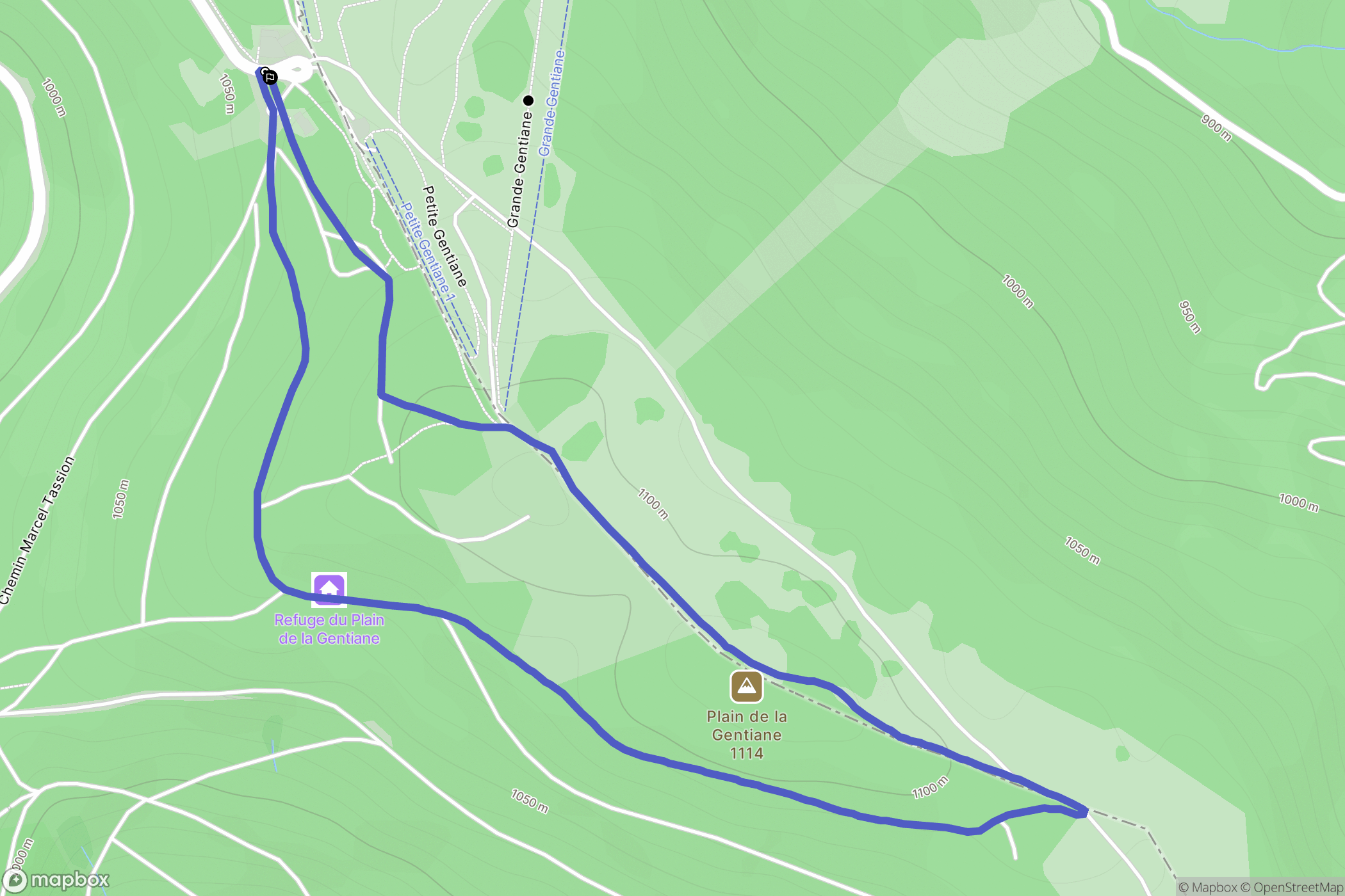 Lepuix : carte du parcours de randonnée - France