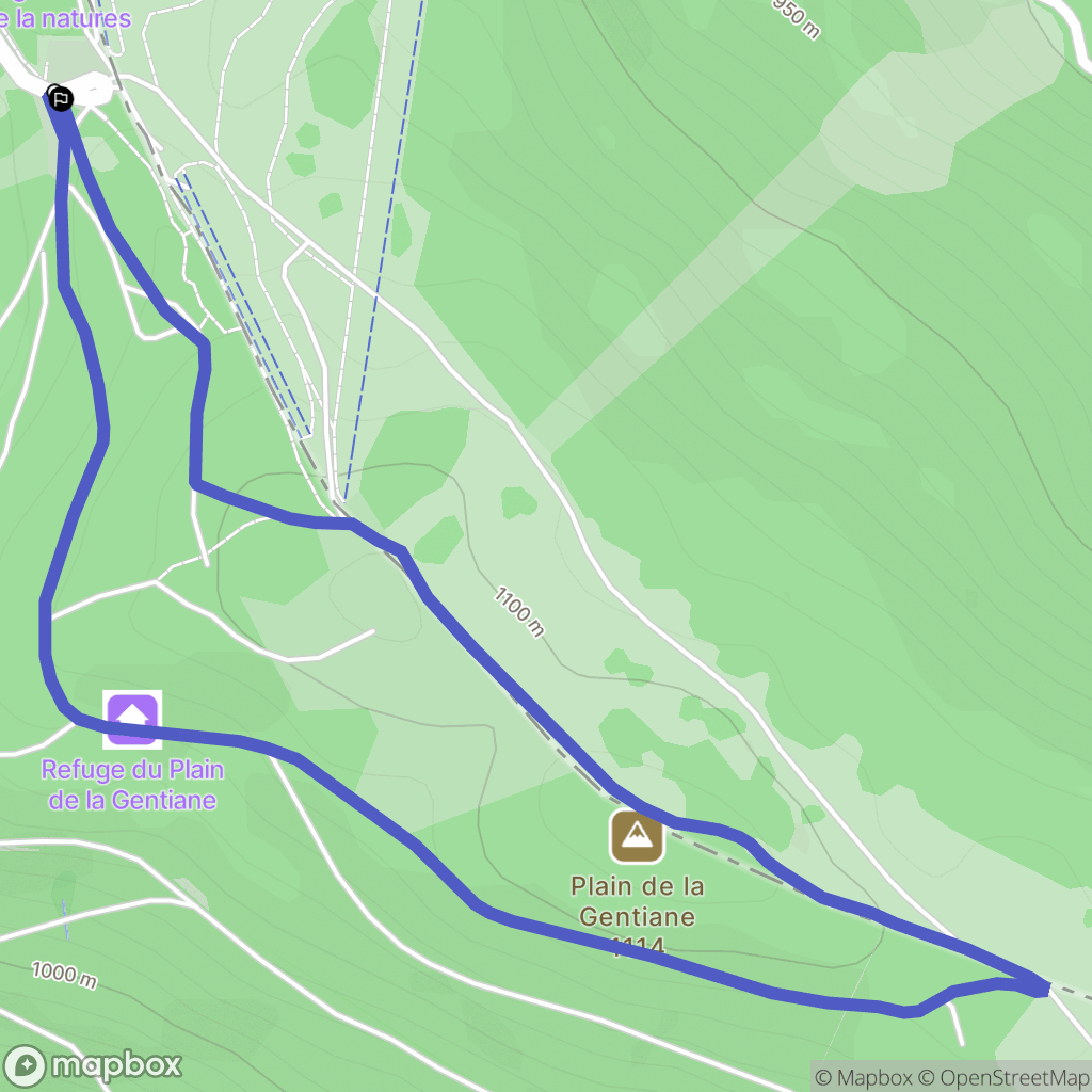 Lepuix : carte du parcours de randonnée - France