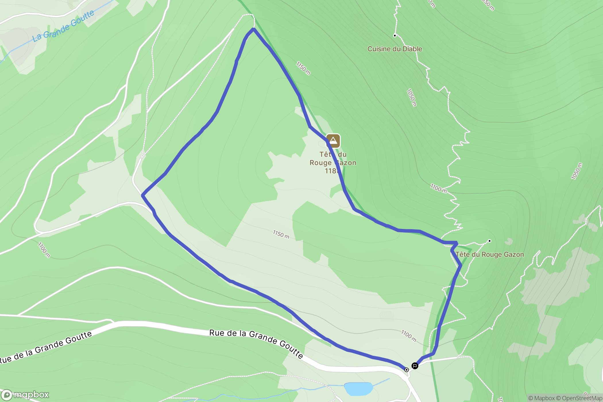 Saint-Maurice-sur-Moselle : carte du parcours de randonnée - France