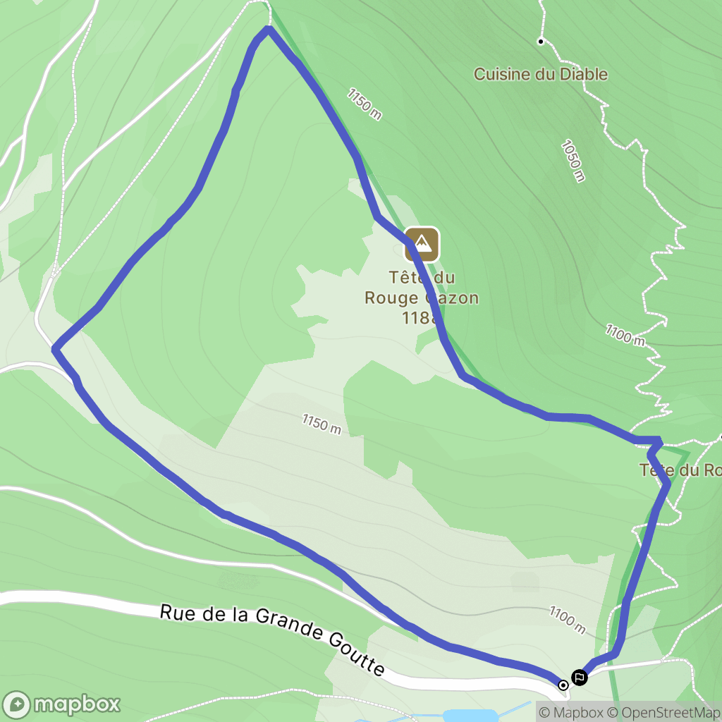 Saint-Maurice-sur-Moselle : carte du parcours de randonnée - France