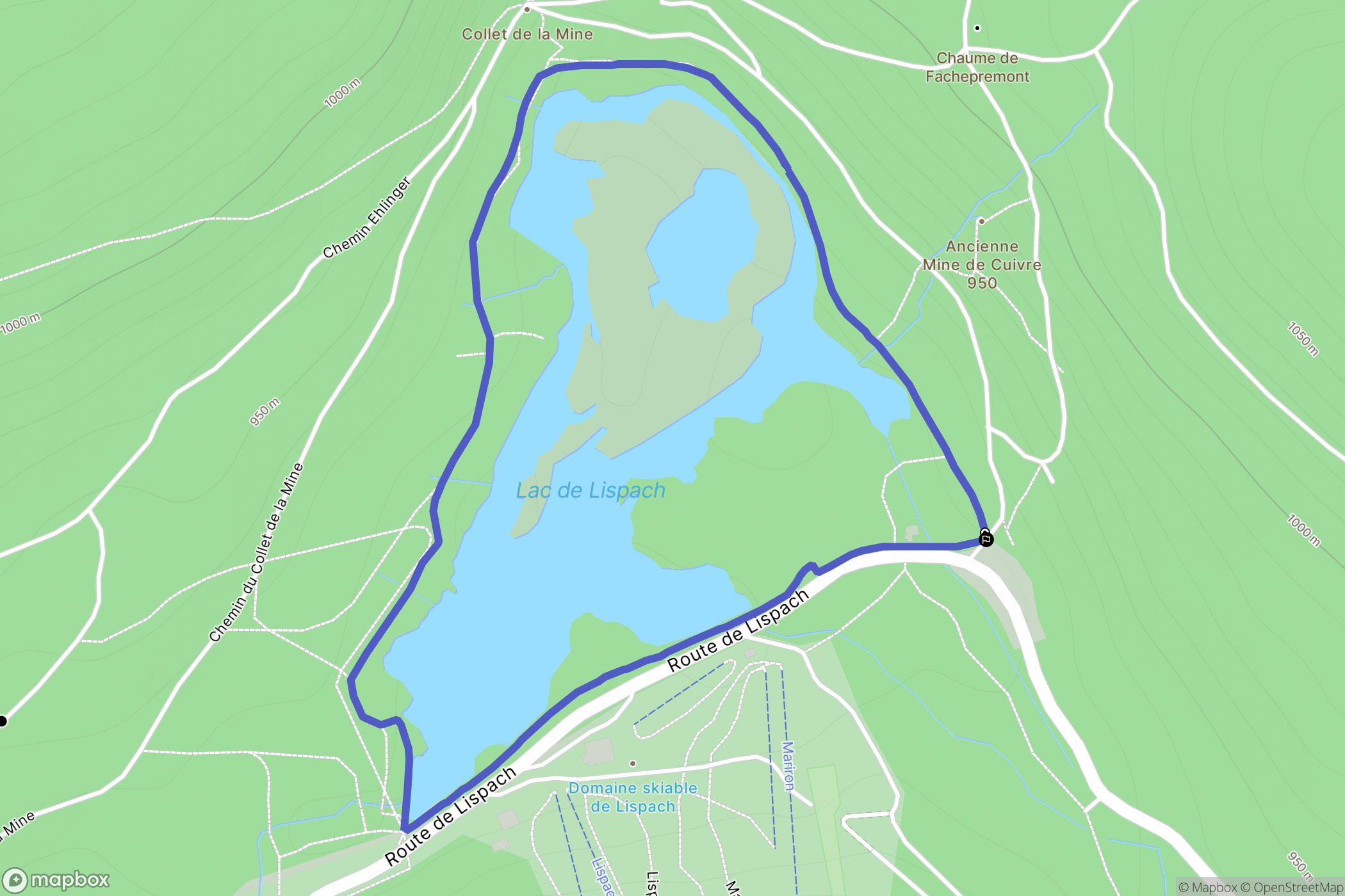 La Bresse : carte du parcours de randonnée - France