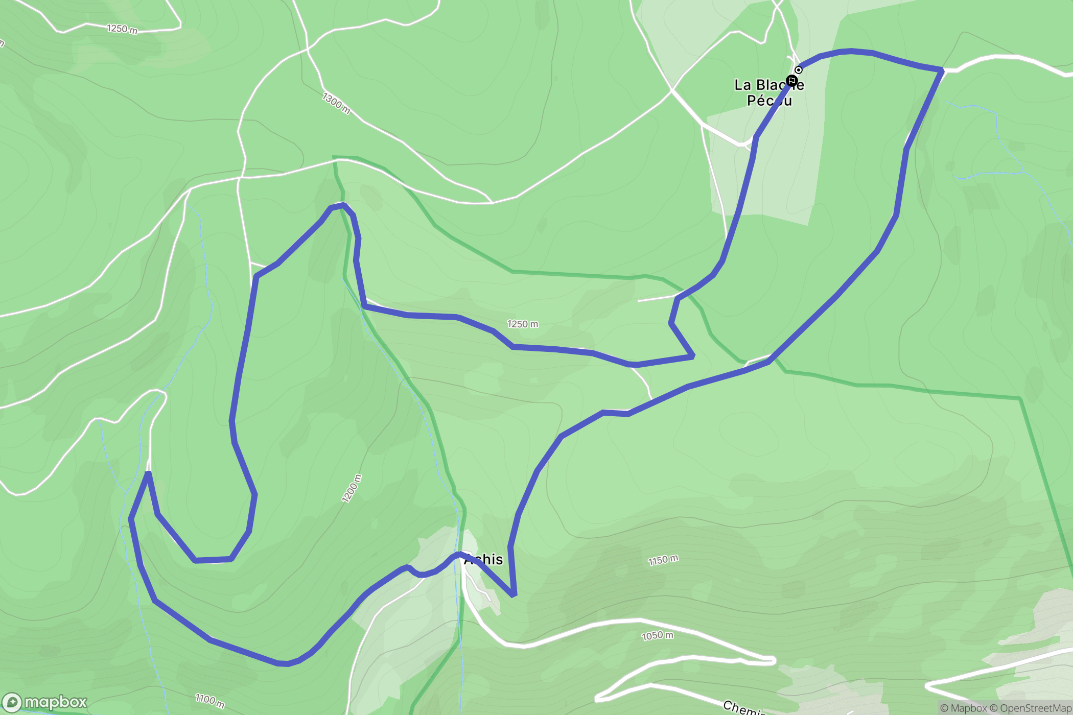 Burdignes : carte du parcours de randonnée - France