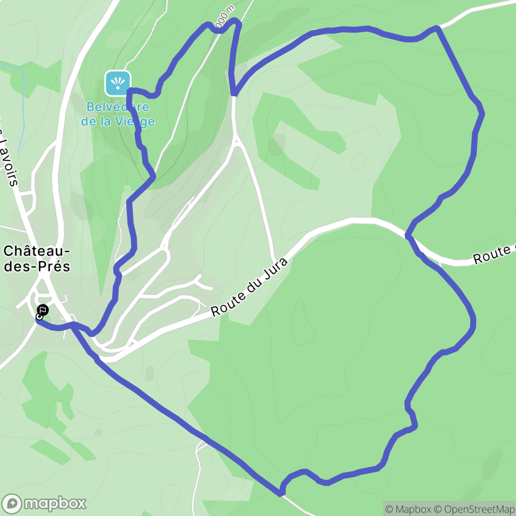Grande-Rivière Château : carte du parcours de randonnée - France