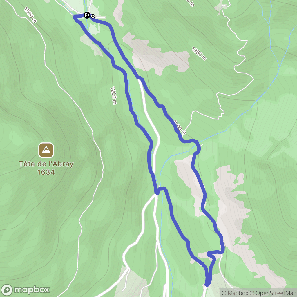 La Chapelle-d'Abondance : carte du parcours de randonnée - France