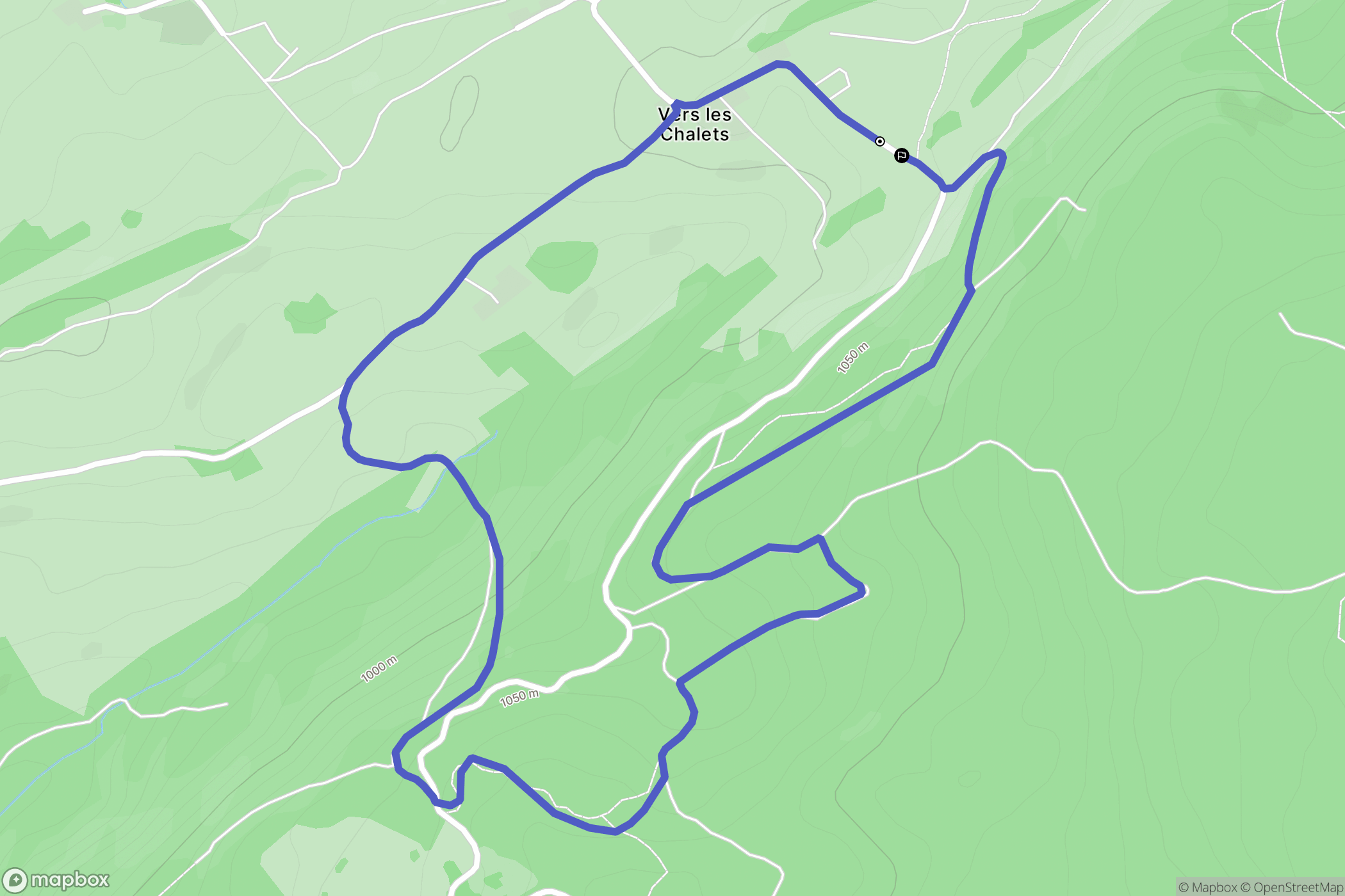 Foncine-le-Haut : carte du parcours de randonnée - France