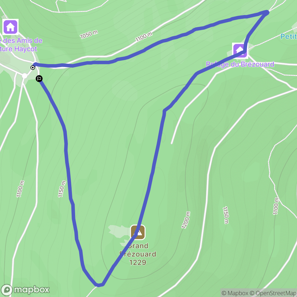 Lapoutroie : carte du parcours de randonnée - France