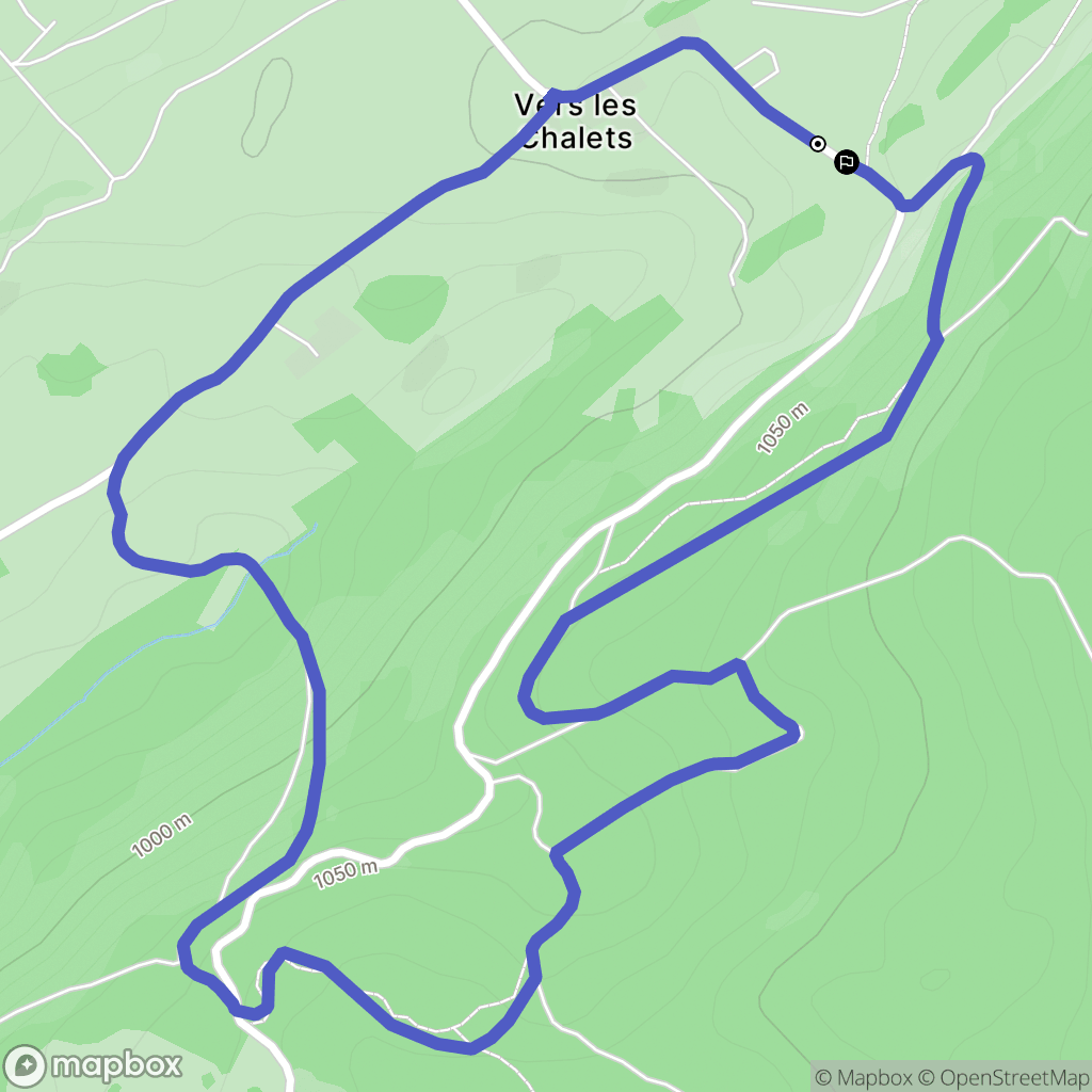 Foncine-le-Haut : carte du parcours de randonnée - France