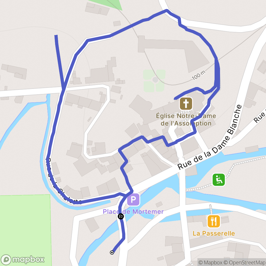 Valdivienne : carte du parcours de randonnée - France