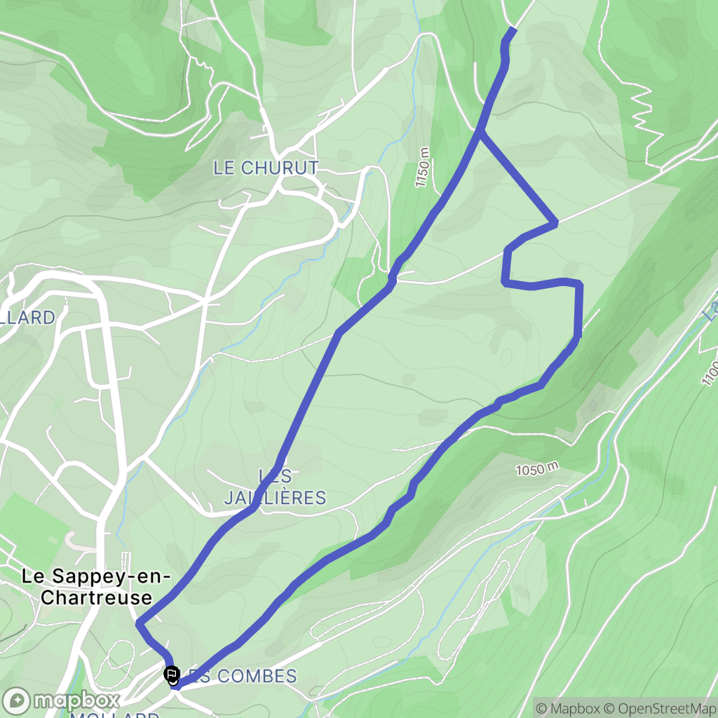 Le Sappey-en-Chartreuse : carte du parcours de randonnée - France