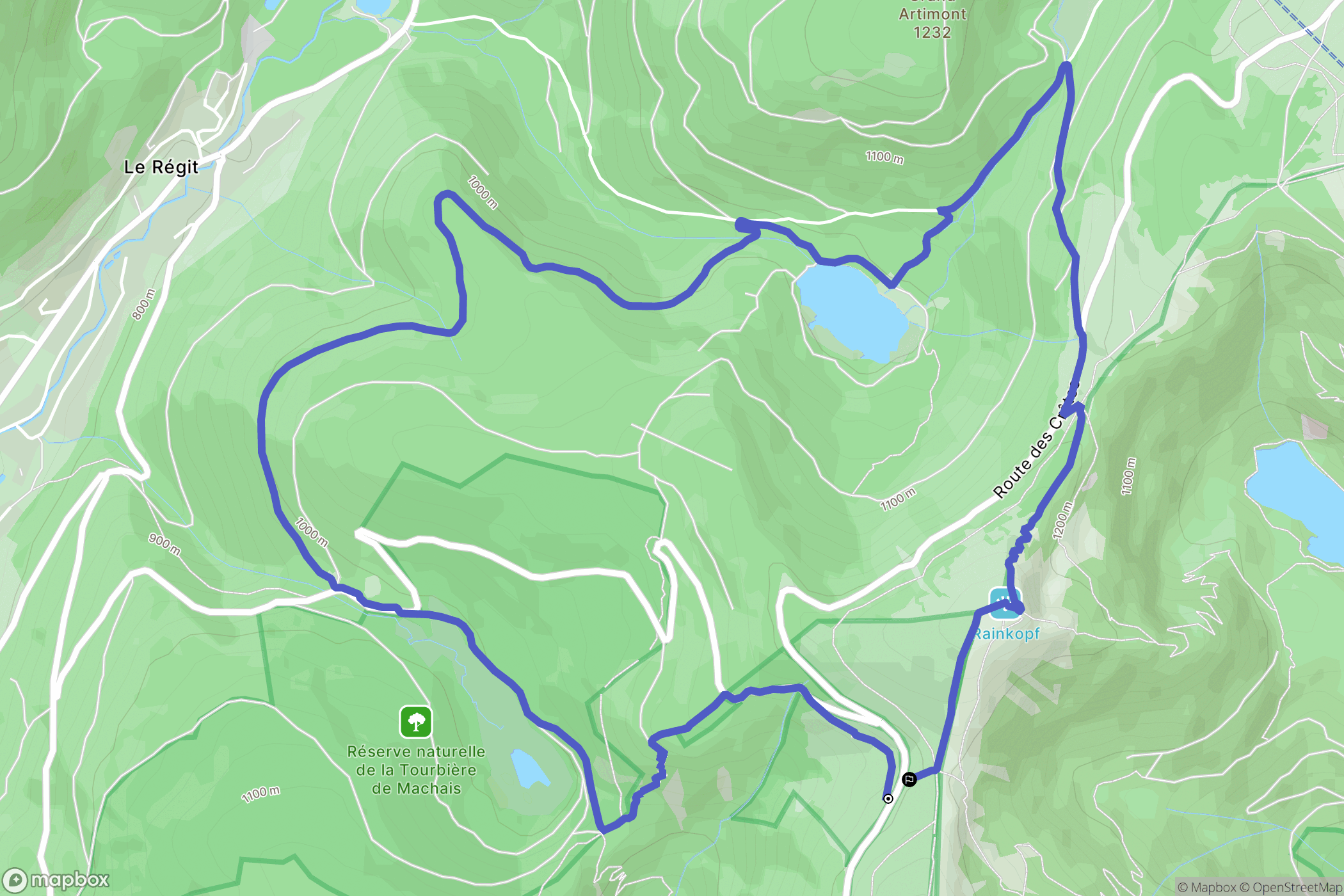 Wildenstein : carte du parcours de randonnée - France