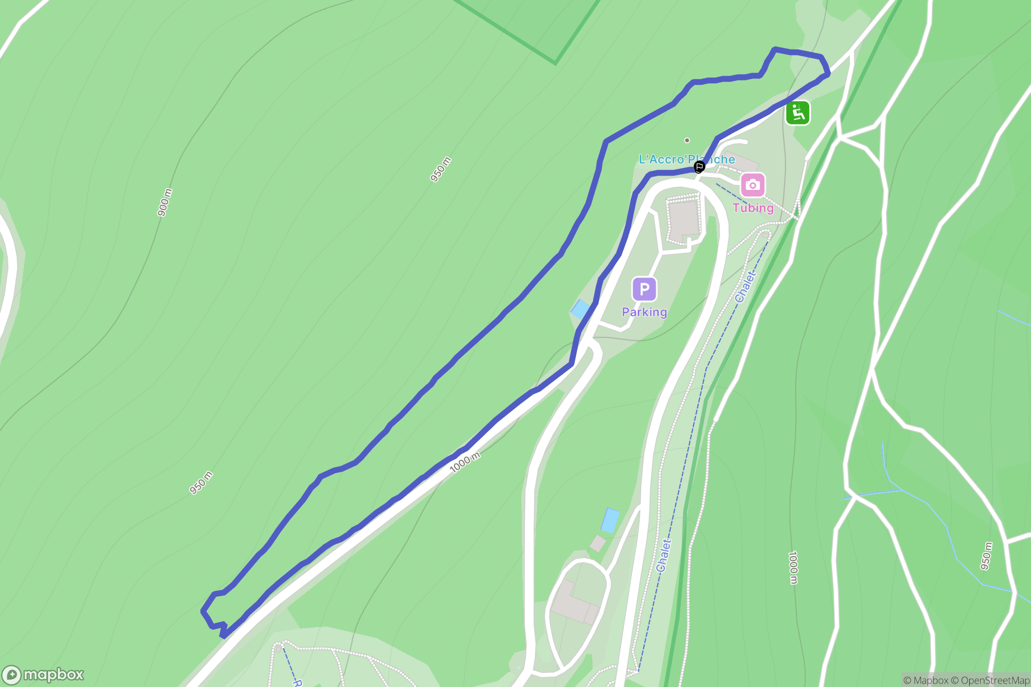 Plancher-les-Mines : carte du parcours de randonnée - France