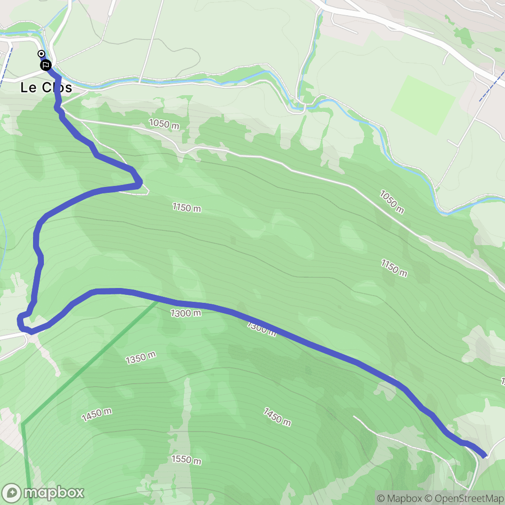 La Chapelle-d'Abondance : carte du parcours de randonnée - France