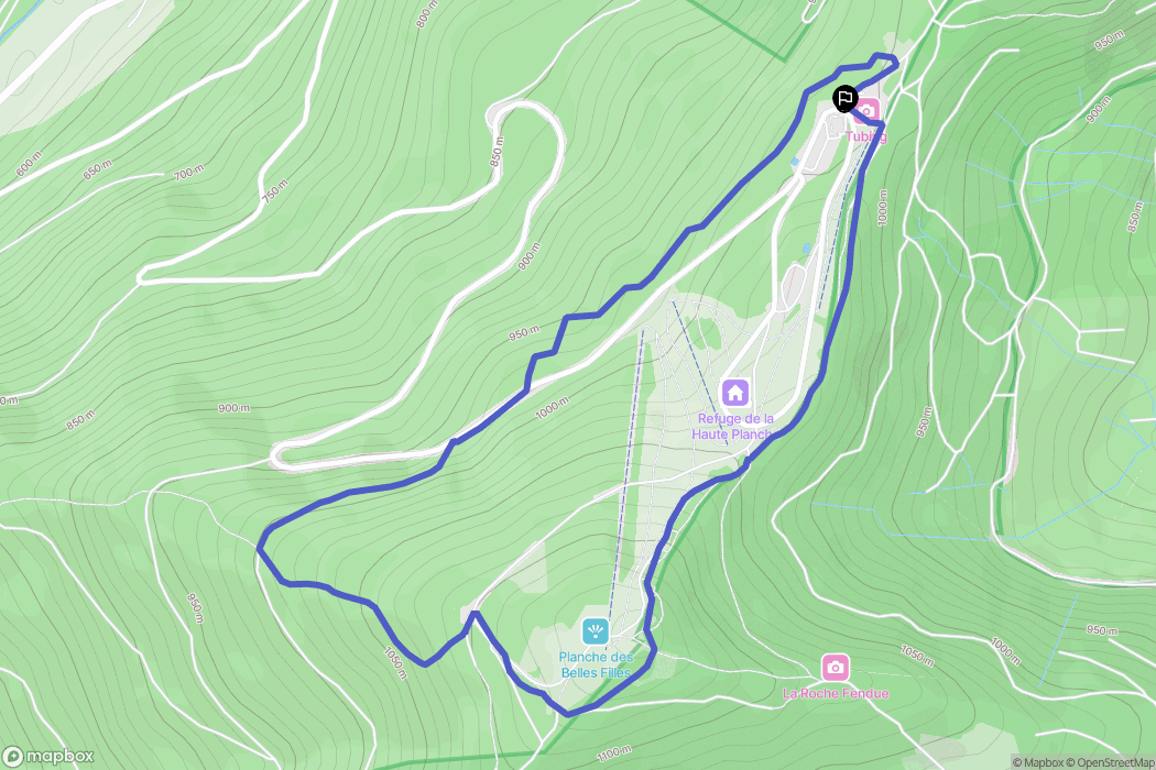 Plancher-les-Mines : carte du parcours de randonnée - France