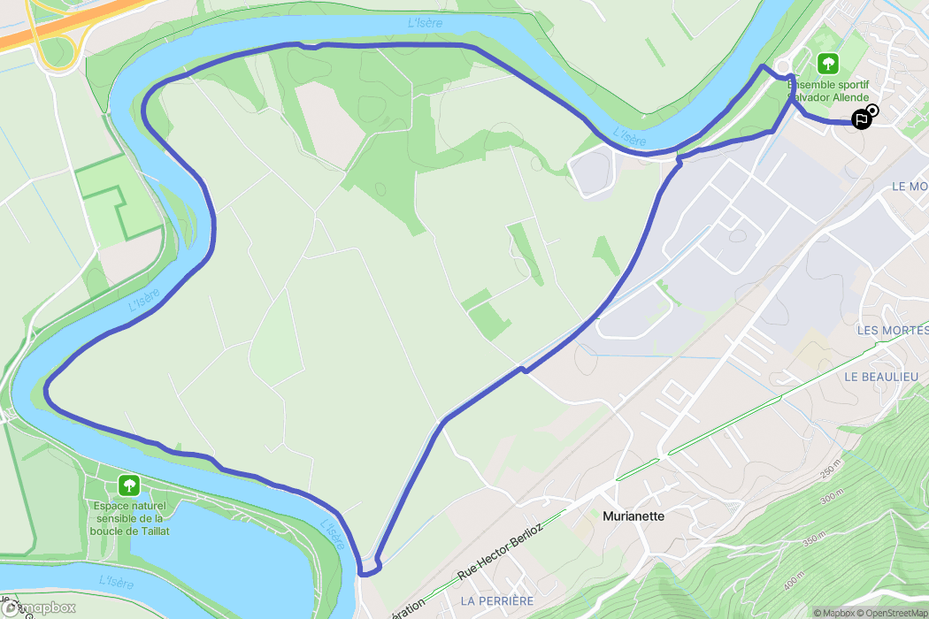 Domène : carte du parcours de randonnée - France