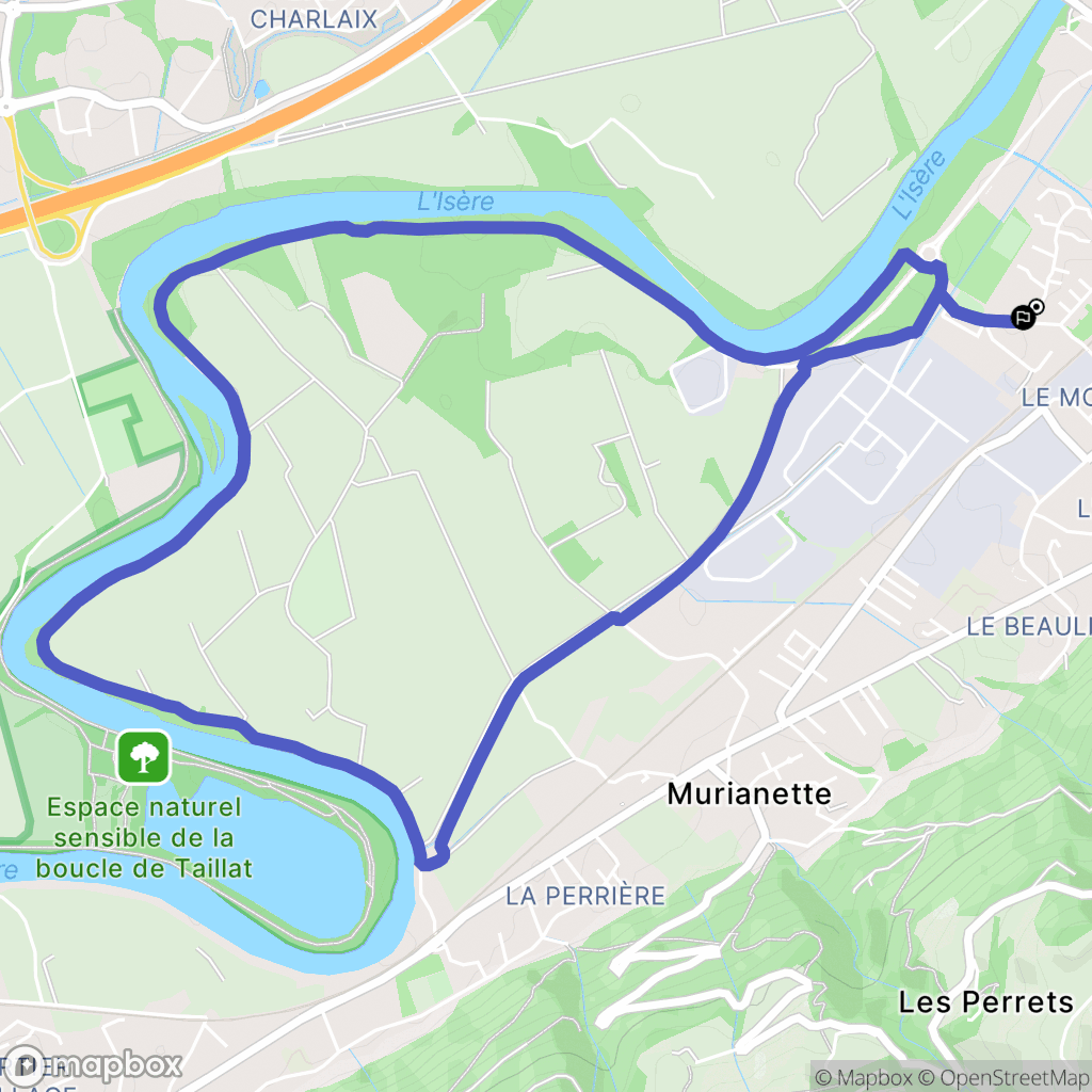 Domène : carte du parcours de randonnée - France